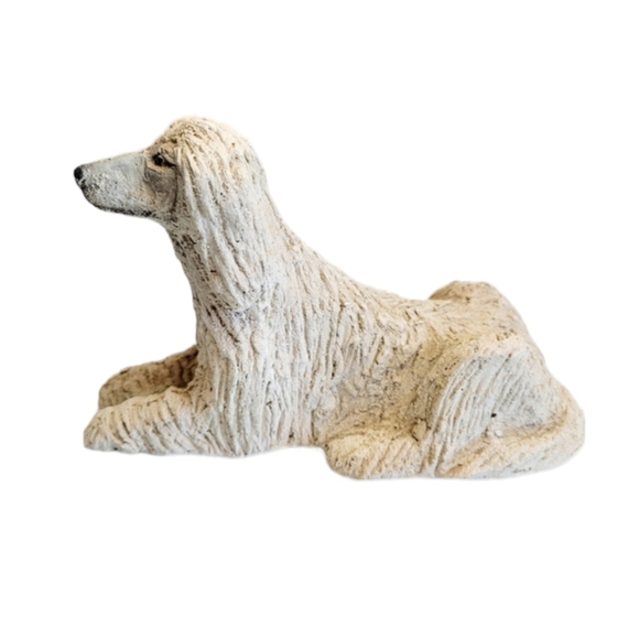 Vintage Ceramic Afghanhound Lying Down Figurine - Picture 2 of 9